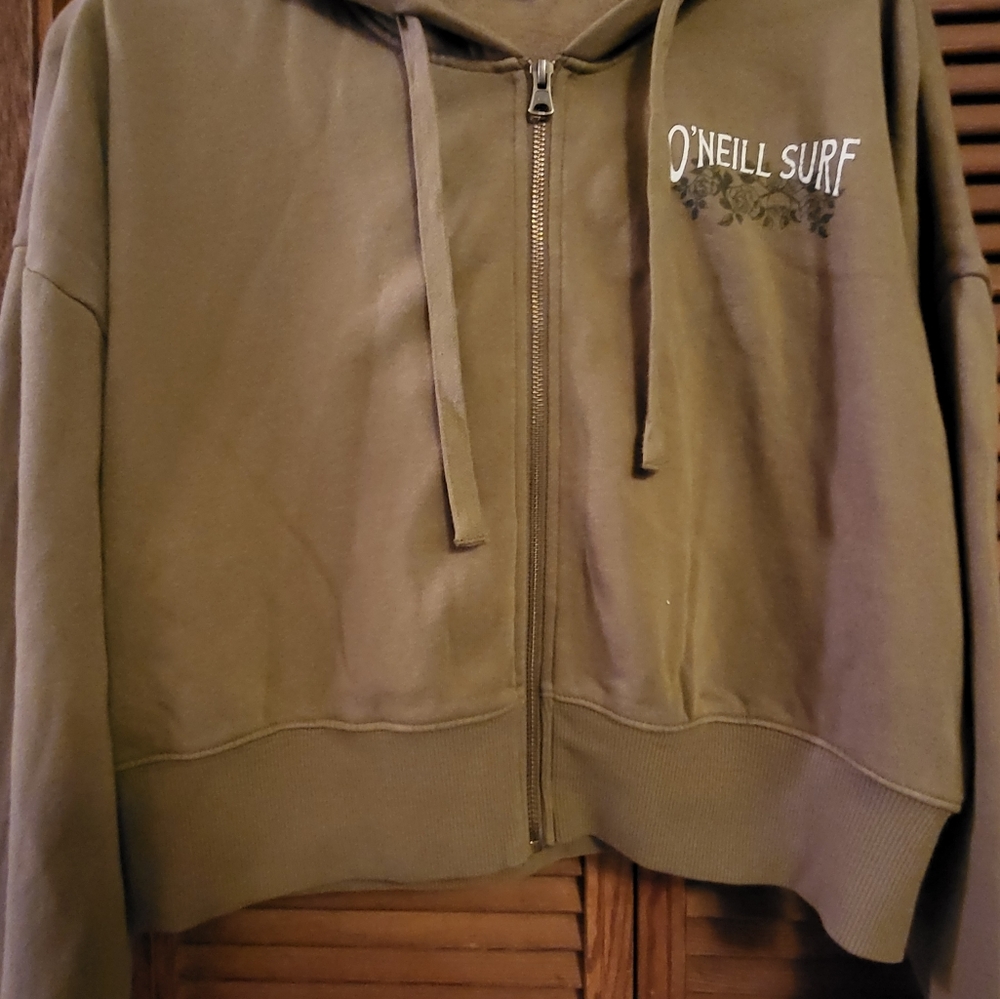 O'NEILL Woman's  cropped  hoodie sweatshirt. size XL - Picture 4 of 7